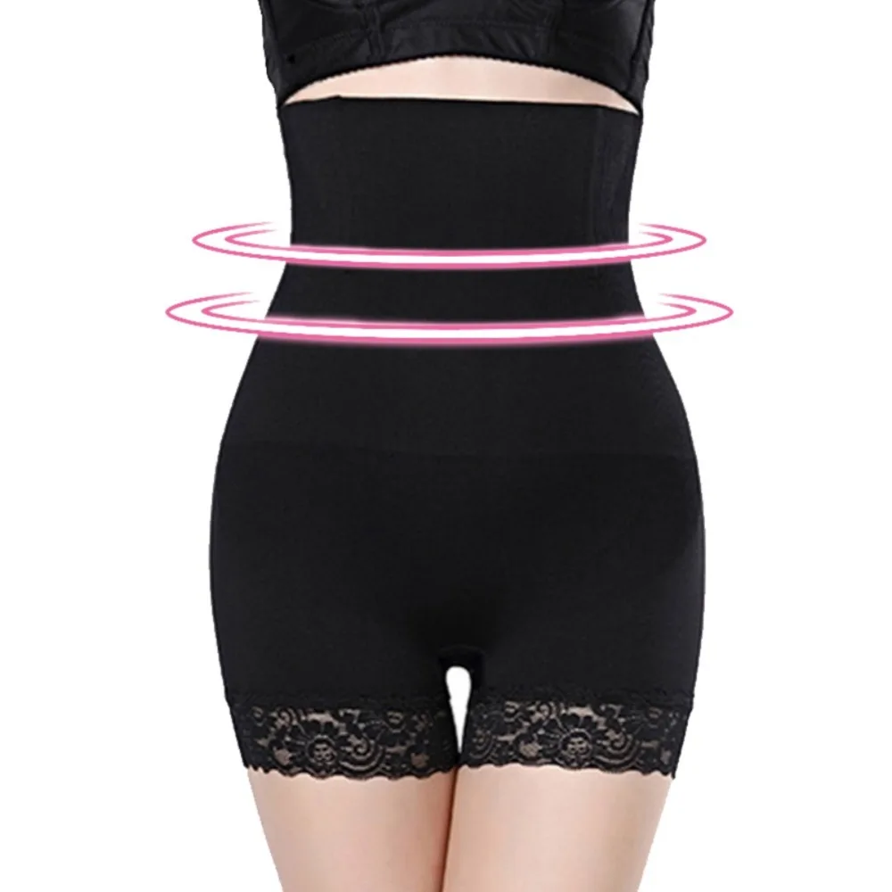 

Fashion New Flat Angle Lace High Waist Body Shaping Body Hip Underwear Elastic Anti-going Beam Waist Pants