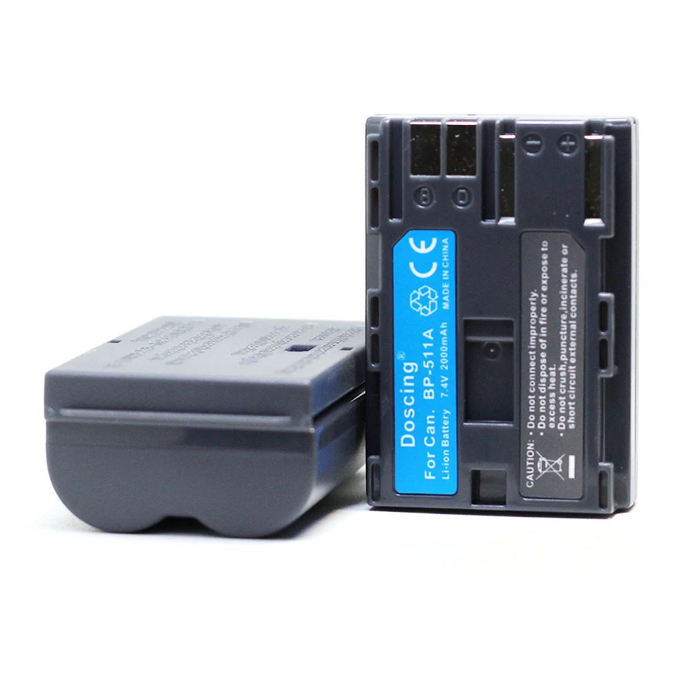 Аккумуляторы Doscing 2000 мА ч 4 шт. BP-511 BP511 BP-511A для Canon Powershot G6 G5 G3 G2 G1 EOS 300D D30 D60 D50 40D 30D |