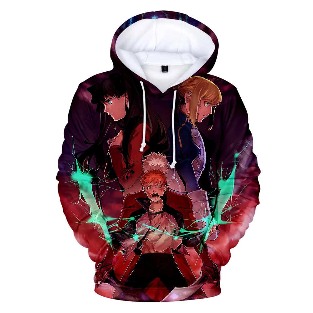 Новая мода Fate Stay Night Толстовка для мужчин/женщин Kawaii Аниме толстовки уличная печать Fate Stay Night Пуловеры Одежда