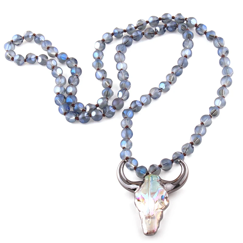 MOODPC модные богемные ювелирные изделия грань Хрустальное стекло с узлом