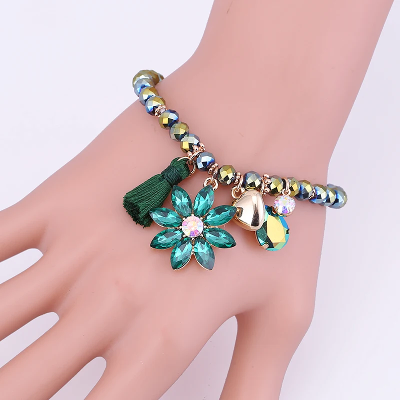 Женский браслет с бусинами кристаллами|bracelets for|bracelets for womenpulseras mujer |
