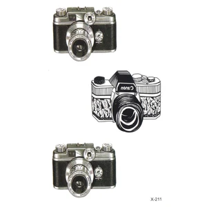 Водостойкая временная татуировка с камерой, татуировка, временная поддельная татуировка, временное искусство тела, татуировка с флэш-татуировкой хной, татуировки xha, наклейки