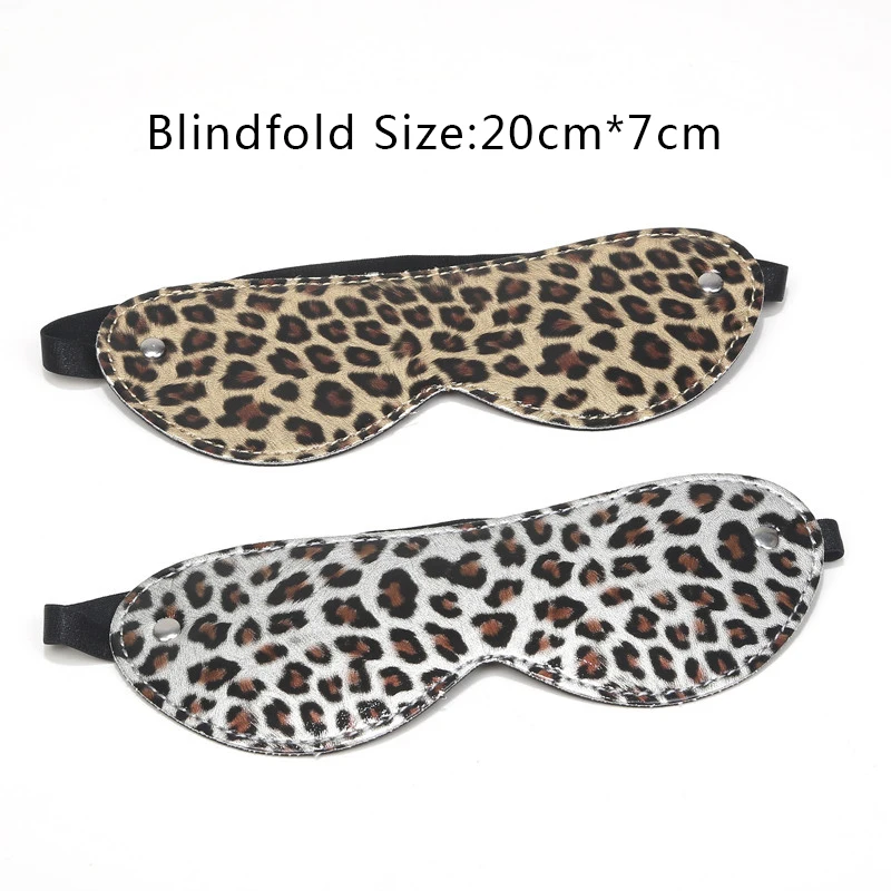 Леопардовый Фетиш бондаж Набор фиксаторов для взрослых кожаные кляп рта