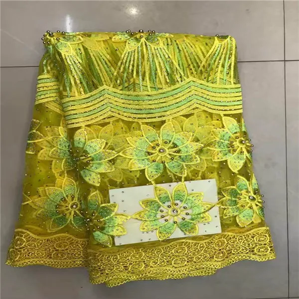 2018 New arrive Pretty african lace fabric with stones embroidery french tulle 6 color available 5 yards per lot | Дом и сад