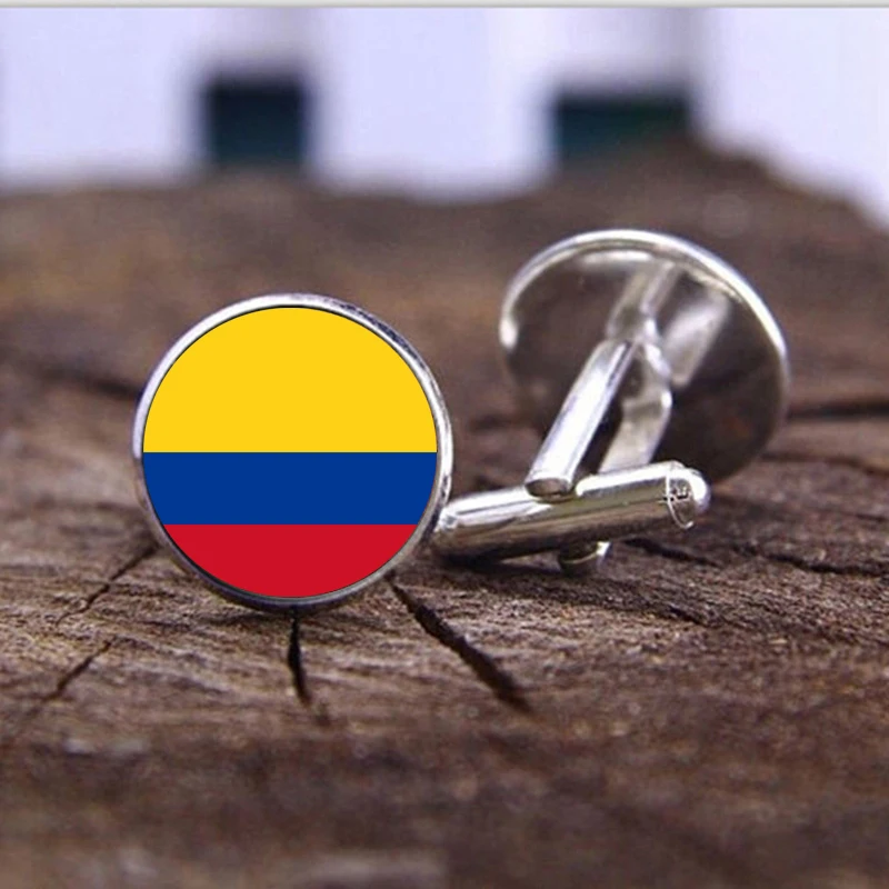 Милые запонки для движения стеклянные кабошон с национальным флагом свадьбы