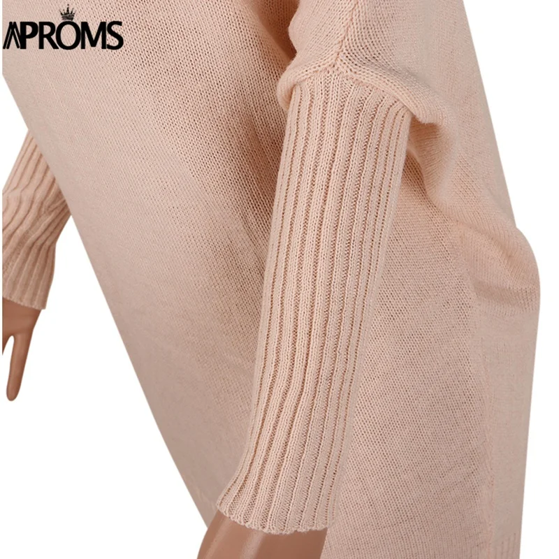 Aproms, новинка, Осень-зима, вязаный крючком свитер, платье, женское, повседневное, рукав летучая мышь, вязанное, высокая талия, свободное, короткое платье, Vestidos