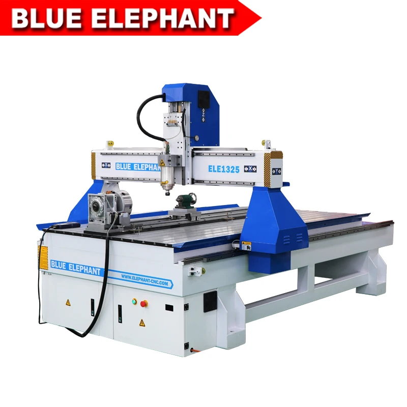 Деревообрабатывающий станок с ЧПУ Blue Elephant ротационный 4 осевой роутер для гнутья