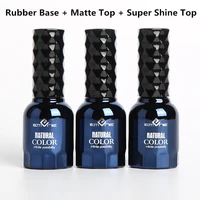 3 pcsset emene rubber base coat top coat 0 5fl oz matte super shiny no wipe top coat reinforce gel nail polish primer gellak