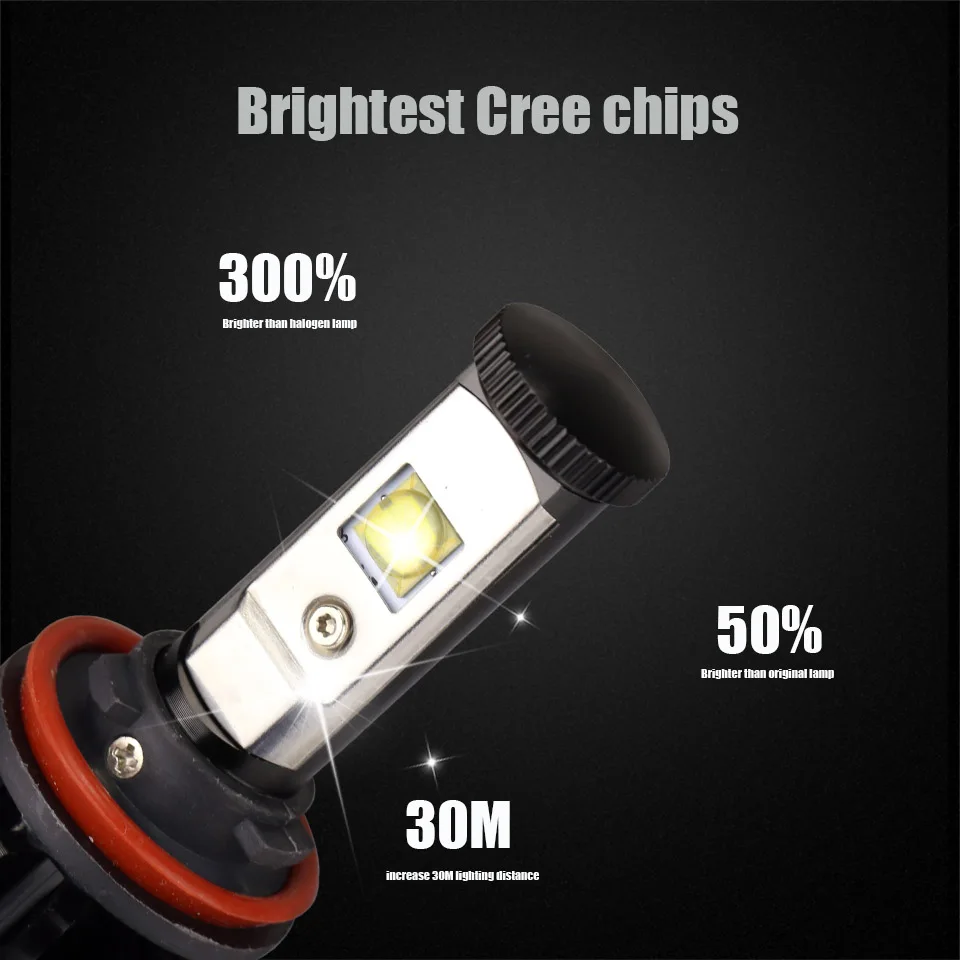 ANMINGPU 2 шт. 12000LM/пара фар лампы с чипами Cree XHP50 H8 H11 светодиодные 6000K H4 Led H7 H1 H3 9006 9005