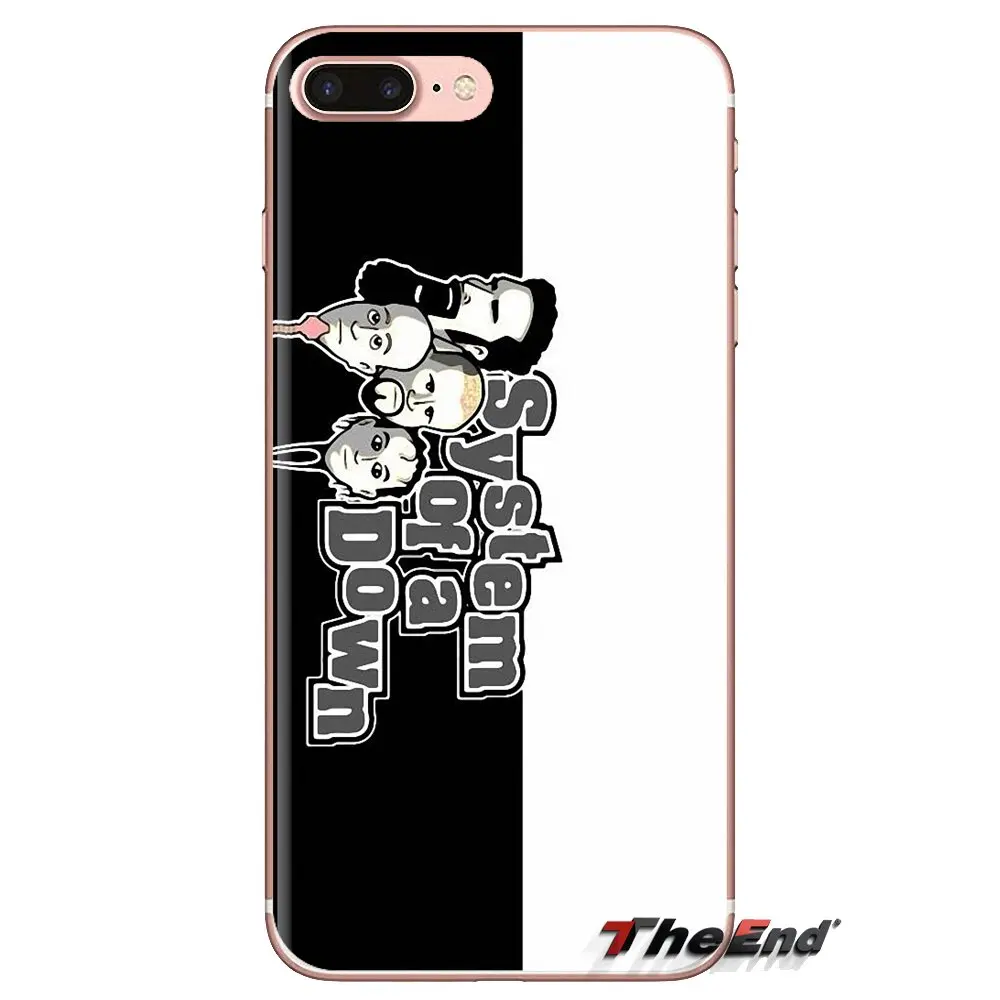 Transparent Soft Shell Covers System Of A Down band For Xiaomi Mi4 Mi5 Mi5S Mi6 Mi A1 A2 5X 6X 8 9 Lite SE Pro Max Mix 2 3 2S |
