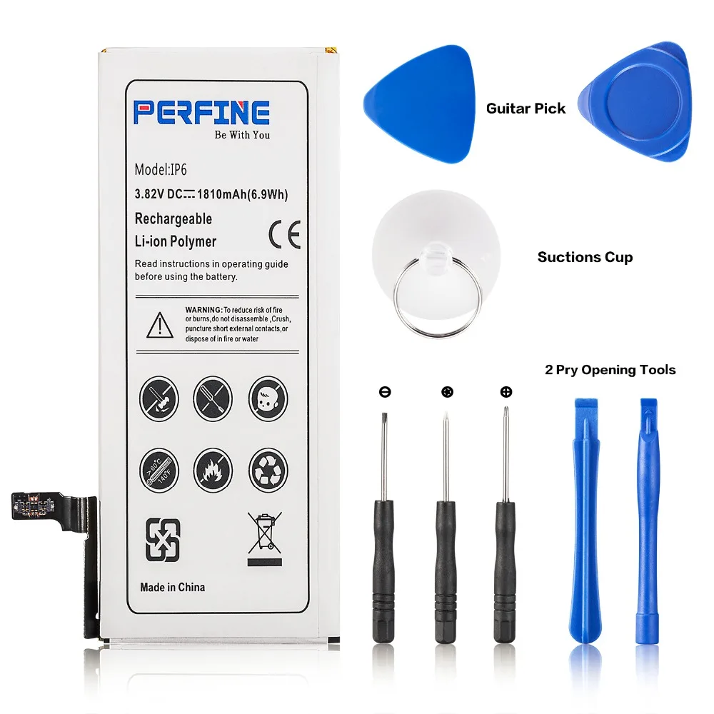 Perfine Новый нулевой цикл Замена батареи для I6 4 7 дюймов IP6G батарея телефона с