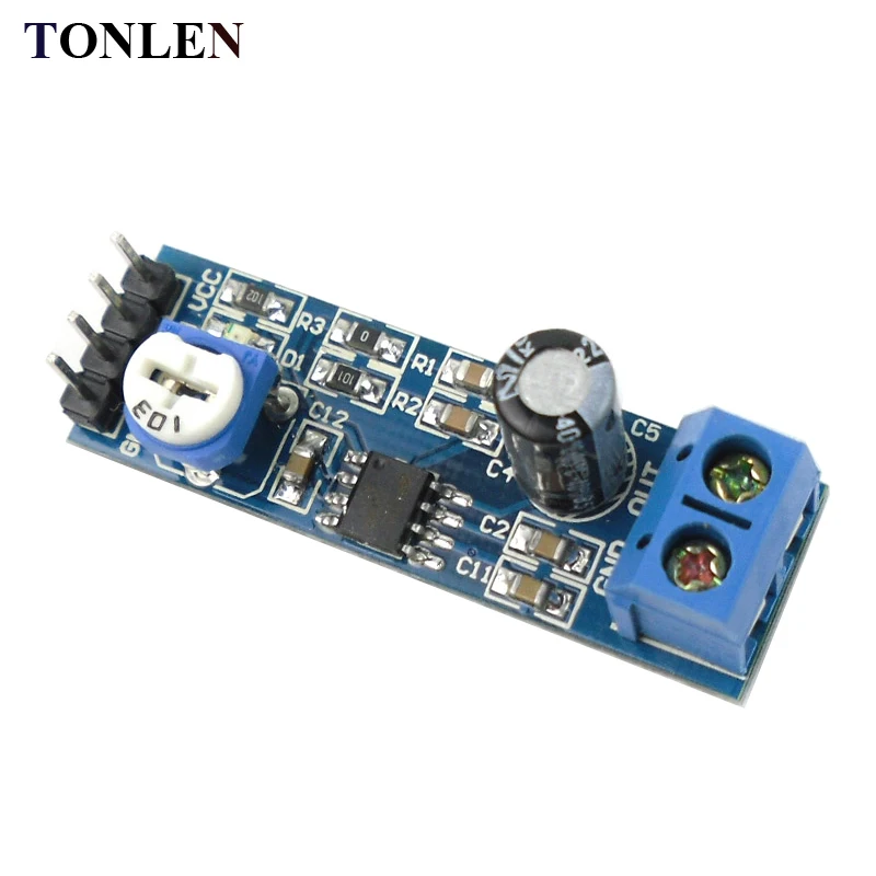 

LM386 Amplifier Board 200 Times Gain Power Amplifier Module Audio Mono Amplifier Board