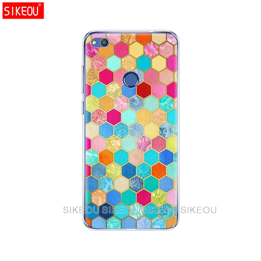 Силиконовый чехол для телефона Huawei P20 P7 P8 P9 P10 Lite Plus Pro 2017 p smart 2018 Радужный