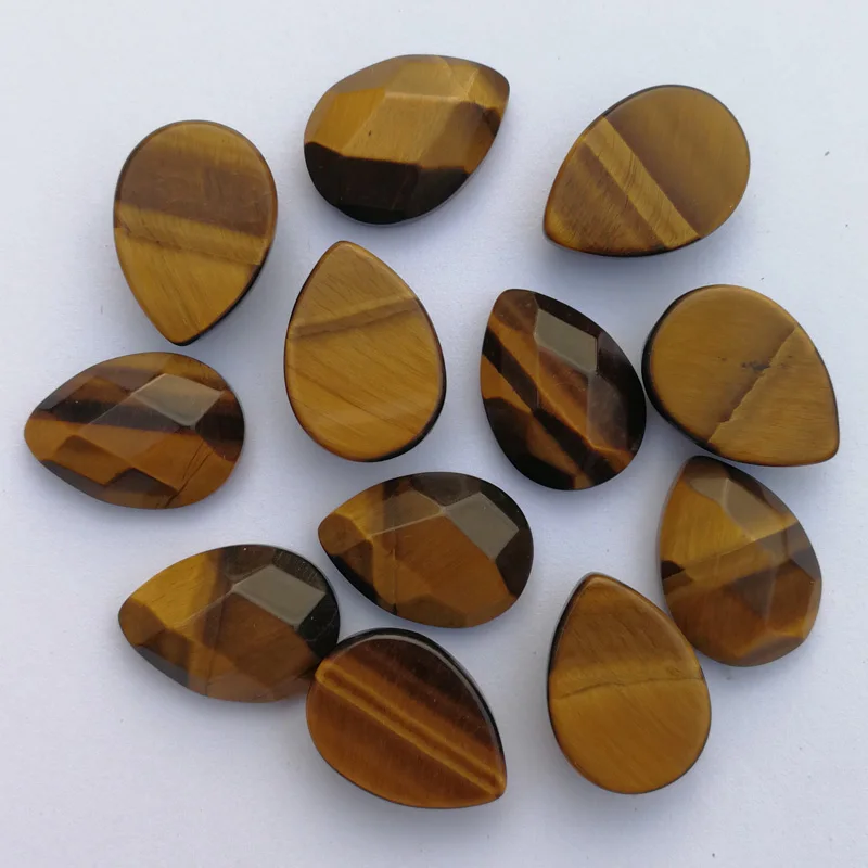 Wholesale fashion Hot sale natural tiger eye stone section bead for jewelry making 13X18MM 12Pcs/lot cab cabochon Ring accessori | Украшения
