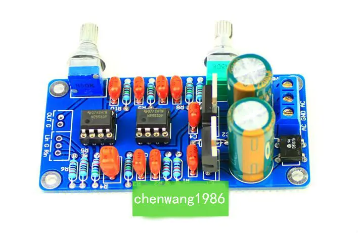 Сабвуфер плата предварительного усилителя двойная мощность NE5532 фильтр низких