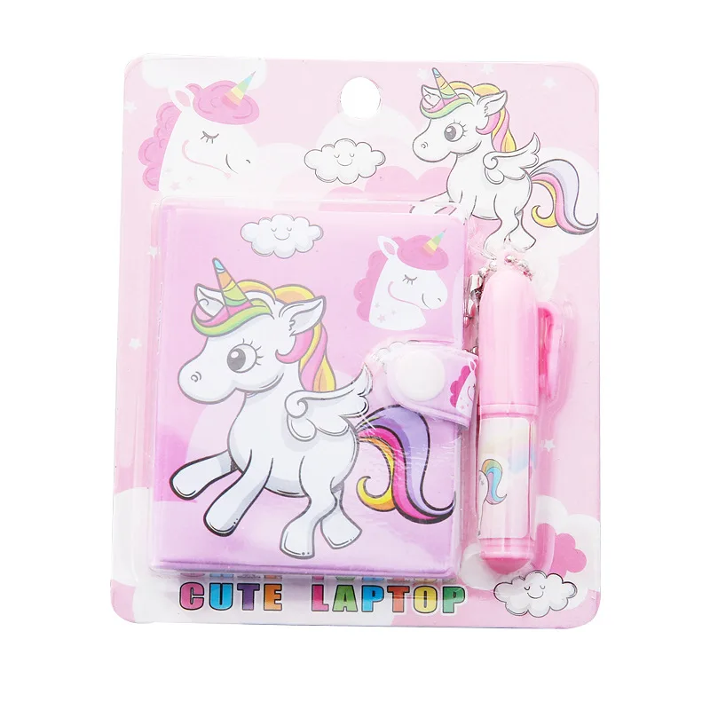 Kawaii Единорог Фламинго мультфильм ноутбук шариковая ручка набор Дневник Книга