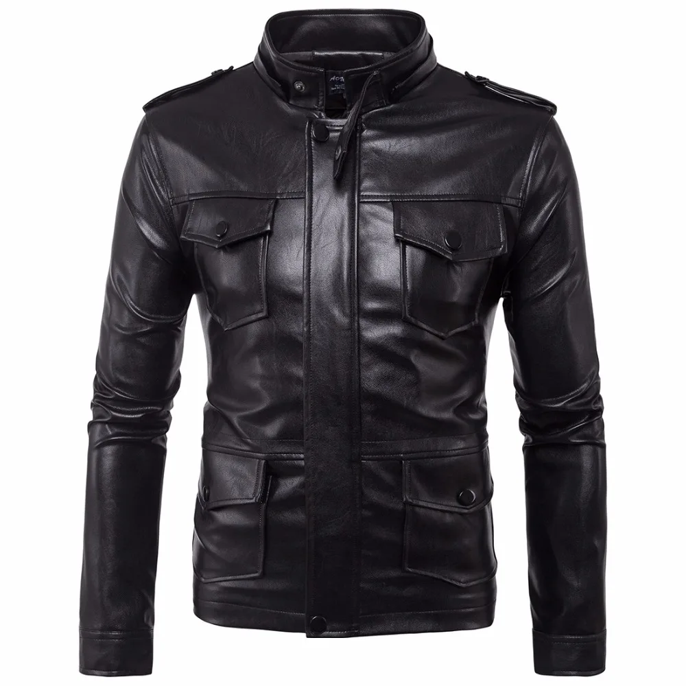 

Men's Leather Jacket Removable Hooded Winter Coat Male Warm Leather Jacket chaqueta moto hombre Leather Jacket Men Outwears