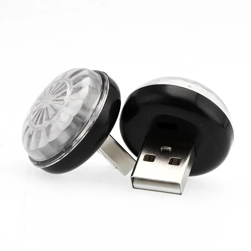 Светодиодная автомобильная USB мини-лампа DJ RGB мини цветная музыкальная звуковая