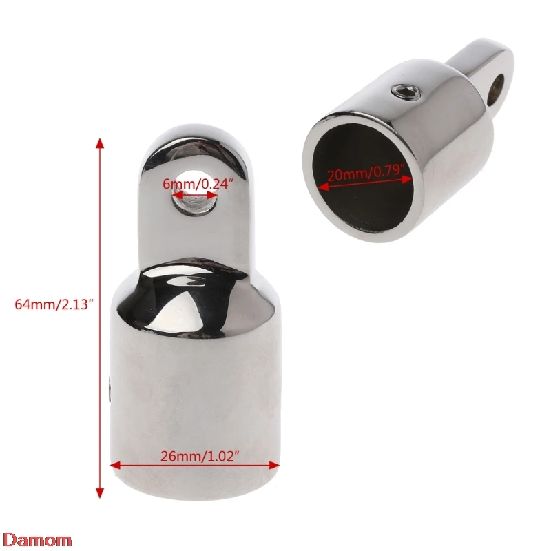 

Stainless Steel Bimini Top Eye End Cap For 0.79'' Pipe Marine Boat Yacht