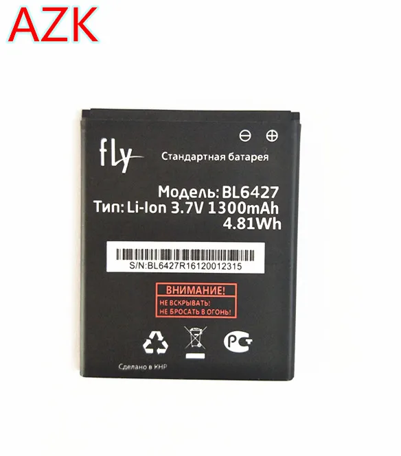 AZK 1 шт. высококачественный BL6427 1300 мАч Сменный аккумулятор для Телефона Fly FS407 STRATUS