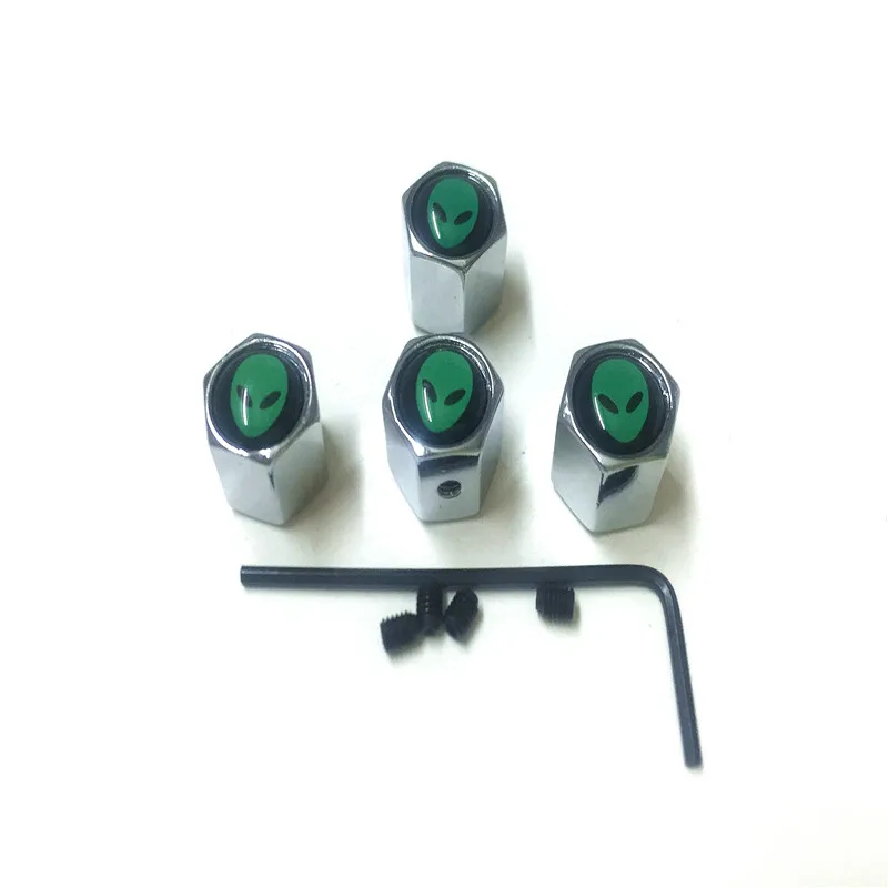 4 шт./лот Авто стиль Противоугонный инопланетянин Логотип колеса автомобиля Шины