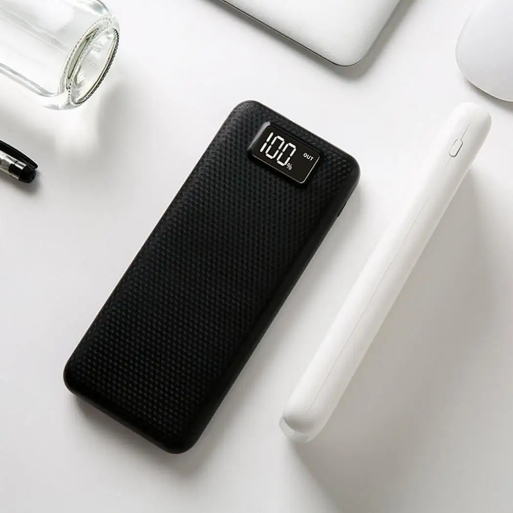 Светодиодный внешний аккумулятор с цифровым дисплеем двойной USB выход чехол для
