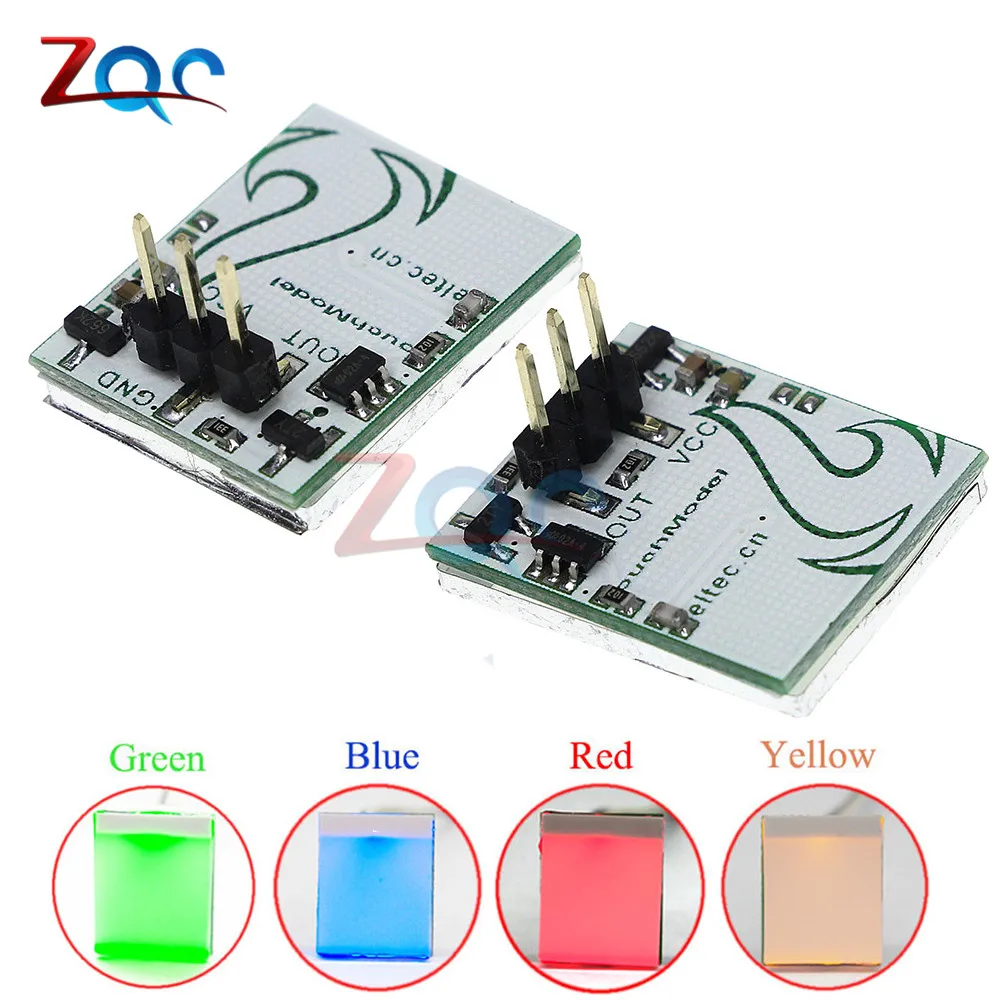 

DC 3V 5V 6V Capacitive Touch Switch Button RGB LED Sensor Switch Module HTTM DIY Electronic Board Multi Color Anti-interference