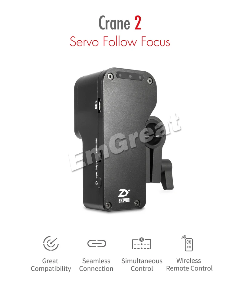 Zhiyun официальный кран 2 Servo Follow Focus для всех камер Canon Nikon Sony Panasonic DSLR с Handeld