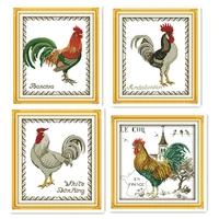big rooster animal series cross stitch kit design promotion official fortune cock pattern handmade gifts embroidery