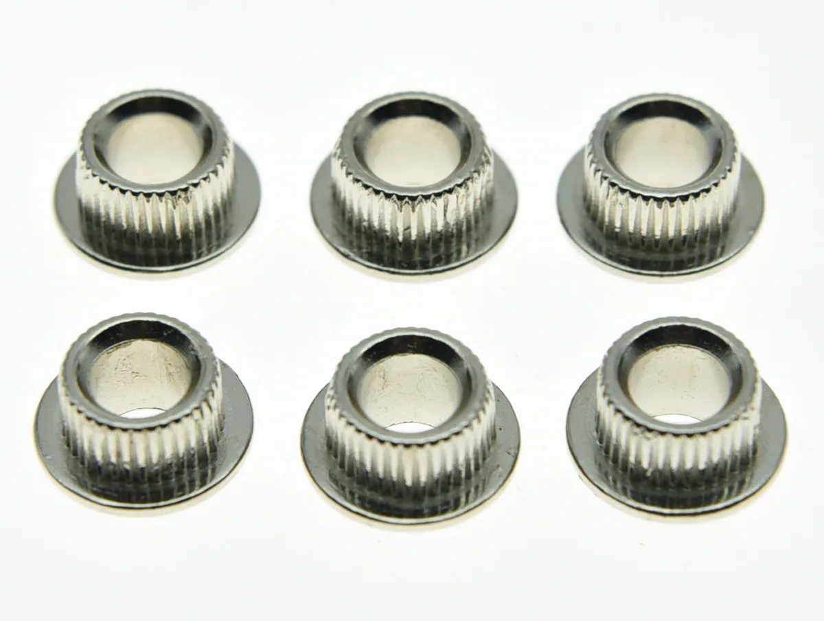 30x Nickel 10mm METAL Vintage Tuners Conversion Bushings Adapter Ferrules | Спорт и развлечения