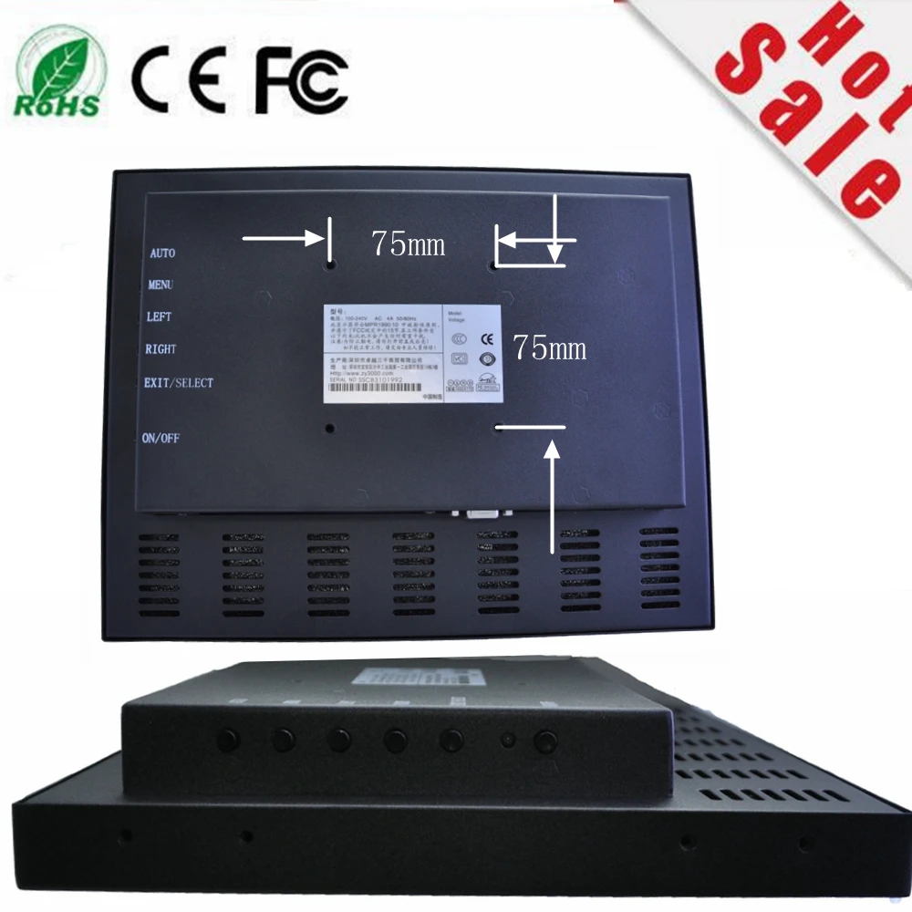 Новый 12-дюймовый 4:3 800*600 HDMI VGA dc12 v вход Открытая Рамка металлический корпус 4