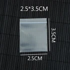 Маленькие прозрачные пакеты на молнии 2,5x3,5 см, маленькие пакетики (0,98 