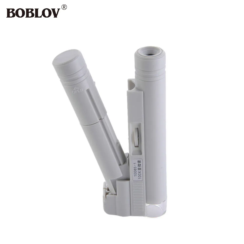 Boblov карман 100x illuminant микроскоп Лупа светодиод света регулируется увеличительное