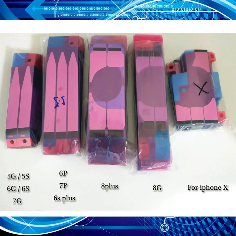 10 шт. наклейка для аккумулятора iphone 5 5S 6 6s 7g 6p 7 6g 7plus батарея клей лента полоса