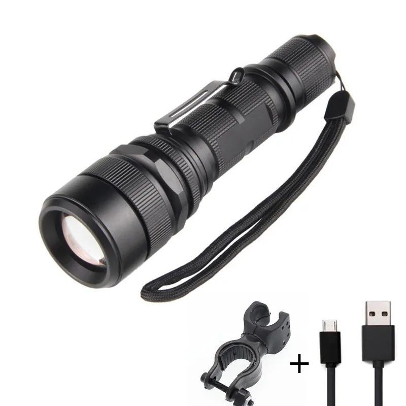 B Package 1000LM XM-L2 светодиодный USB фонарик Точечный светильник IPX65 водонепроницаемый высокой мощности портативный 5 режимов масштабируемый фонарь для кемпинга - Испускаемый цвет: B Package