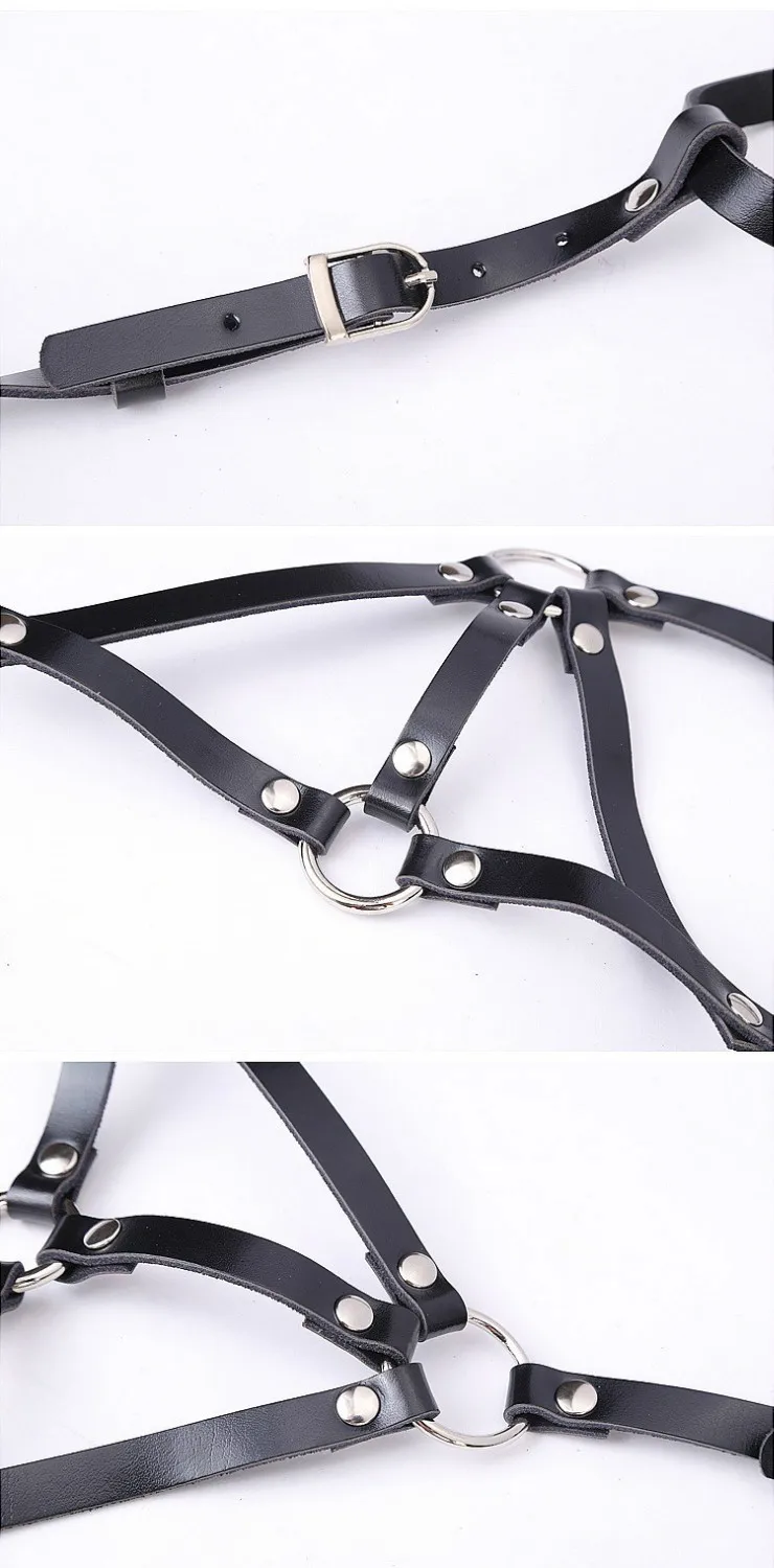 

Fashion personality suspenders genuine leather fashion belt suspenders strap