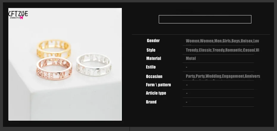 ICFTZWE, золотой цвет, Anel Bague, серебро, Anillos Mujer, изысканные римские цифры, кольцо на заказ, обручальное кольцо, ювелирное изделие для женщин, BFF