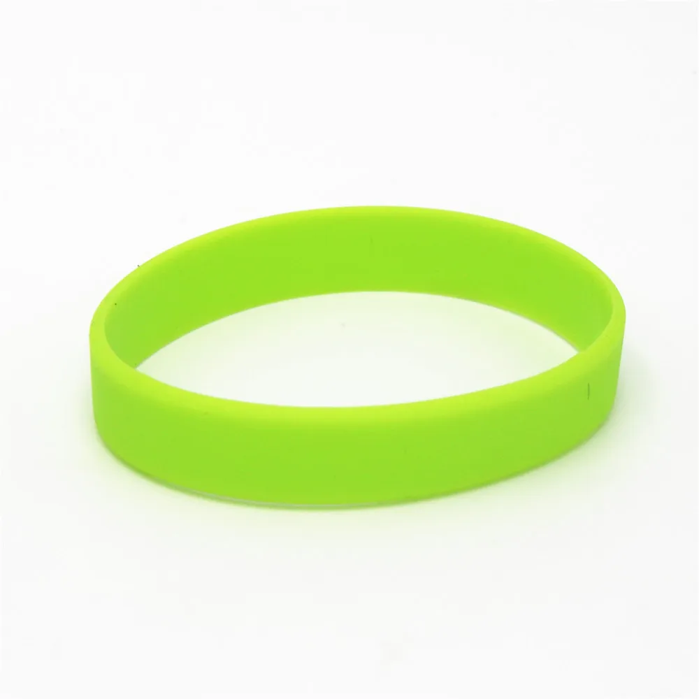 Light Green 1 шт модные ювелирные изделия Sillicone повседневные спортивные браслеты цветные резиновые браслеты и браслеты SH051 - Окраска металла: Light Green