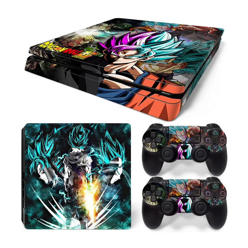 Dragon Ball Super PS4 тонкая наклейка для игровой станции 4 Тонкая консоль контроллеры виниловые наклейки защитная крышка для игры