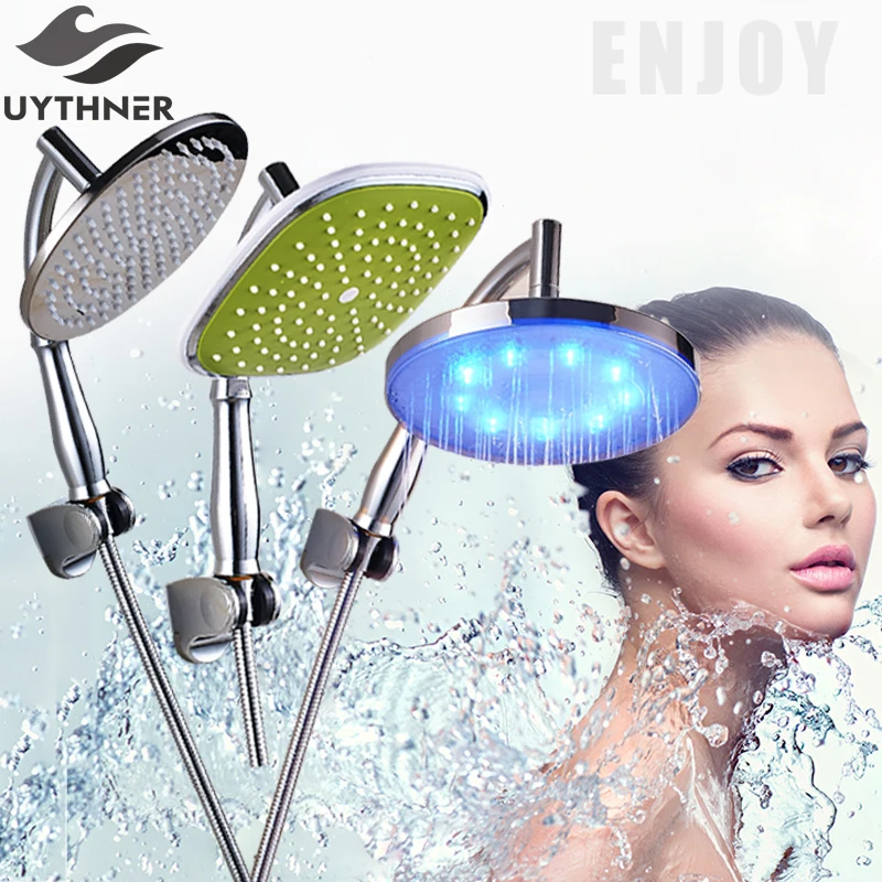 Uythner 8 дюймов хромированная насадка для душа + душевая рукоятка душевой шланг