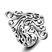 rings for women 925 sterling silver fine jewelry vintage hollow boho bohemia cloud for wedding engagement party gifts