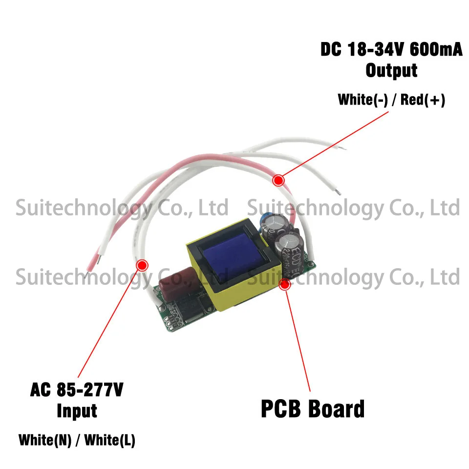 Светодиодный драйвер высокой мощности 20 Вт 6-10x3 постоянный ток 600 мА DC18-34V источник