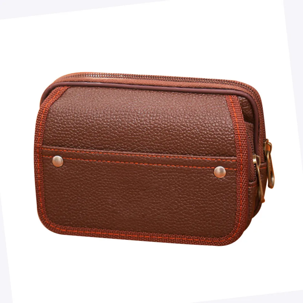 Поясная Сумка мужская модная кожаная сумка на молнии поясная bolsa cintura fanny pack s для wo