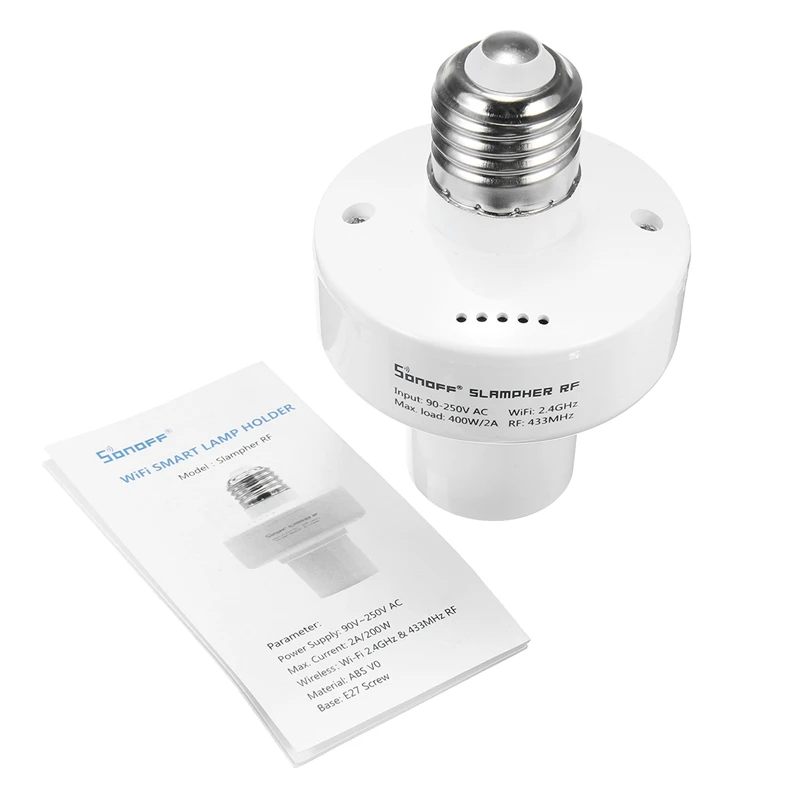 SONOFF Wifi E27 Bulb Light Lamp Socket Adapter Converter Works With Alexa Google Home AC90-250V for Smart Automation | Электроника