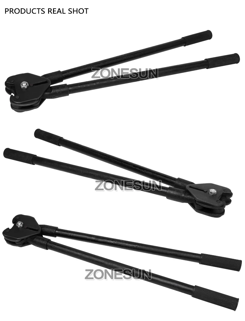 ZONESUN 20 мм Ручная стальная обвязочная машина ручной цельный комбинированный инструмент стальной ремень упаковочная машина для стальных ремней обвязка