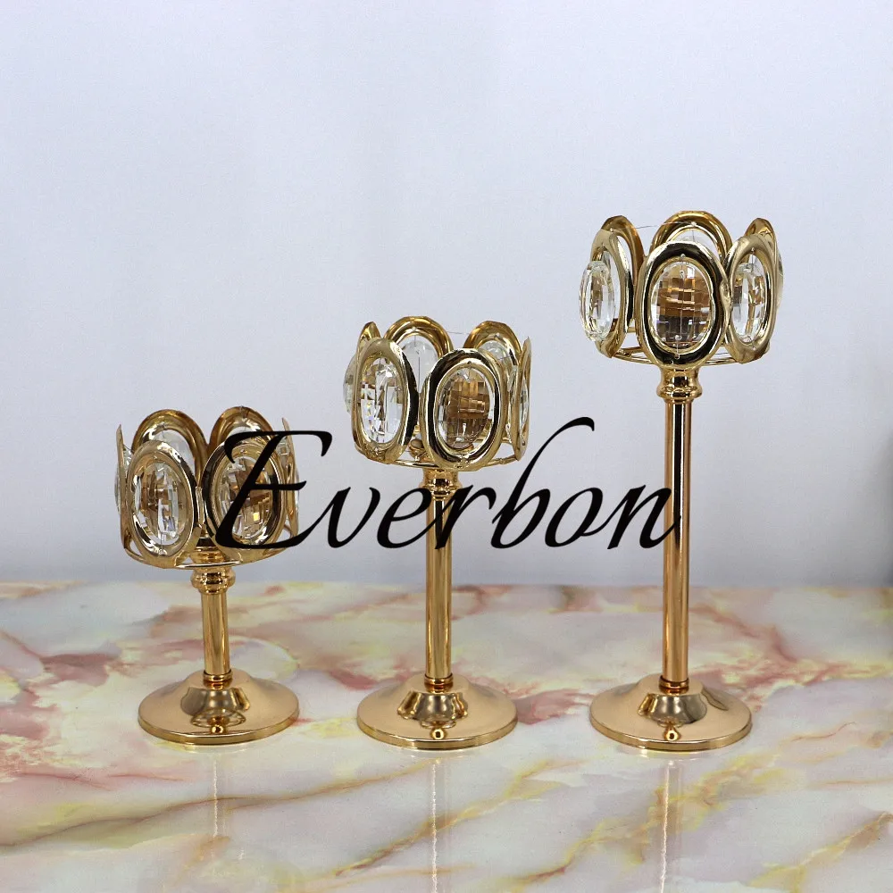 

Gold candle holders crystal ball candlestick candle lantern candelabra home decorative wedding new year party decoration