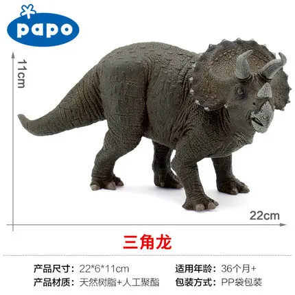 Papo Triceratops Имитация Динозавра модель музейная коллекция Юрского периода мир