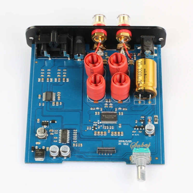 Цифровой усилитель класса D Hifi Sabaj A1 Портативный мини HIFI 60 Вт 30 * 2 RMS RCA аналоговый