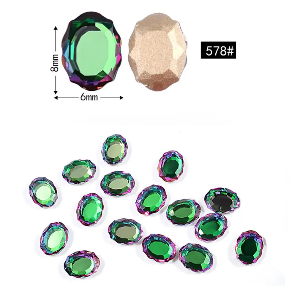 5 видов цветов для дизайна ногтей нерегулярные AB сверла красочные