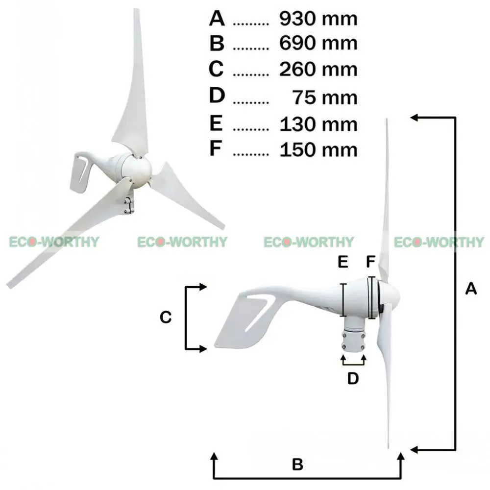 Ветровая турбина лезвие 3 аэрогенератор 24 в ветряная мельница генератор
